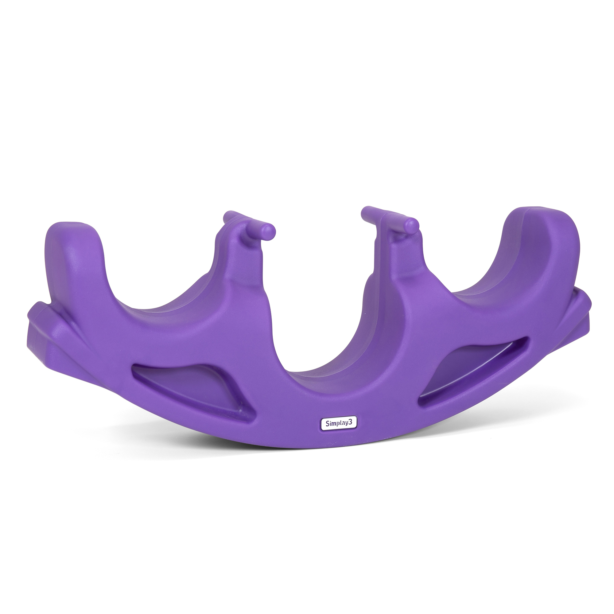 Simplay3 Company Rock and Roll Teeter Totter - Indoor/Outdoor, Easy Grip Handles, High Backrests, Heavy-Duty Plastic, Model# 218120-01